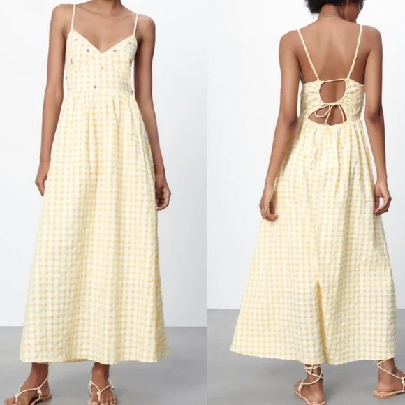 ZARA - GINGHAM DRESS ワンピース Zara | Black and White Gingham Tiered Mini Dress | eBay